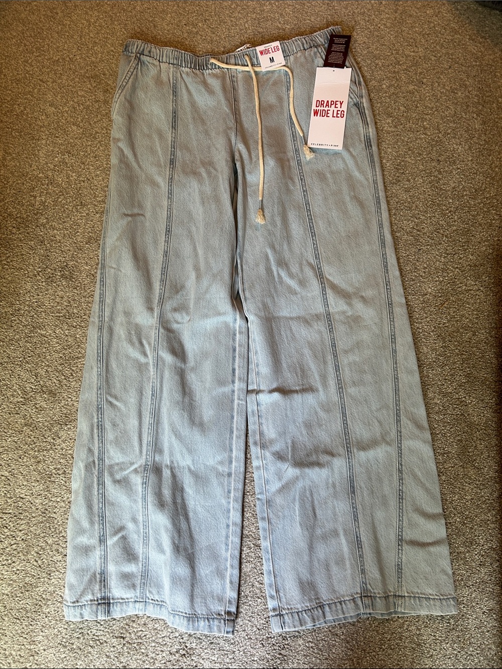 Celebrity Pink Drapey Wide Leg Pants